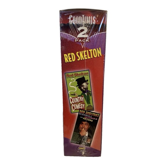 VTG Red Skelton VHS 2 Pack Country Comedy Bloopers Blunders & Ad Libs NEW Sealed - Picture 3 of 4